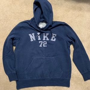 Mens Nike Large Hooded Sweatshirt Navy